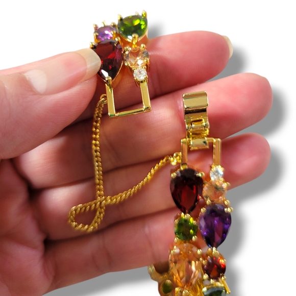 ✨️HP✨️Daniel Steiger | NIB Elegant "Nevada Rainbow" Gemstone Bracelet (OS) - Picture 6 of 8